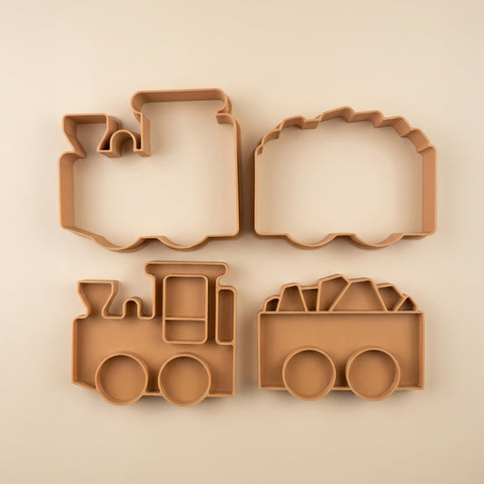 Set forme plastilina tren (locomotiva si vagon)