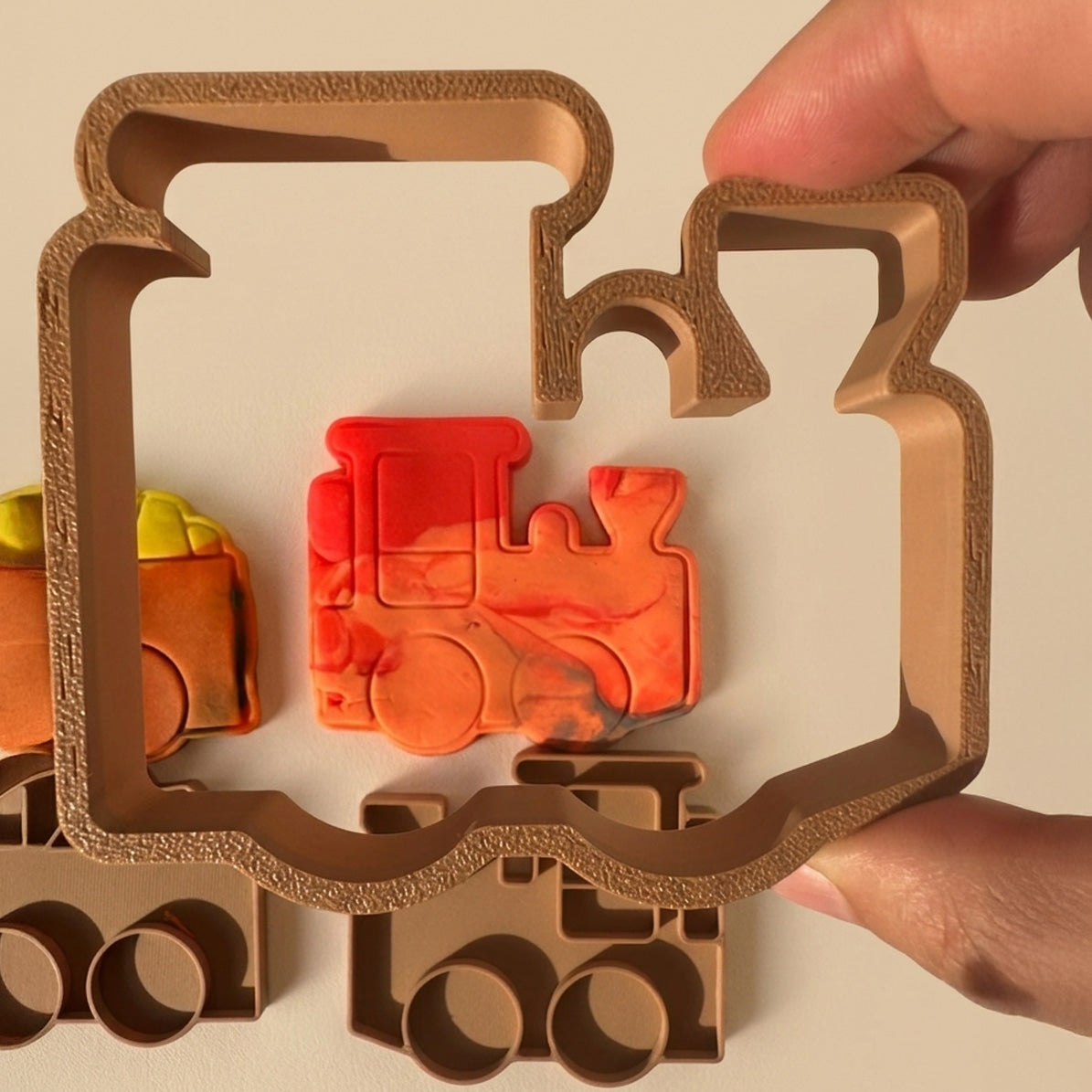 Set forme plastilina tren (locomotiva si vagon)