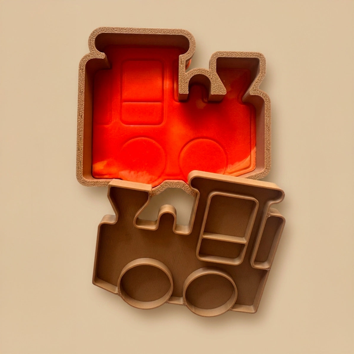Set forme plastilina tren (locomotiva si vagon)
