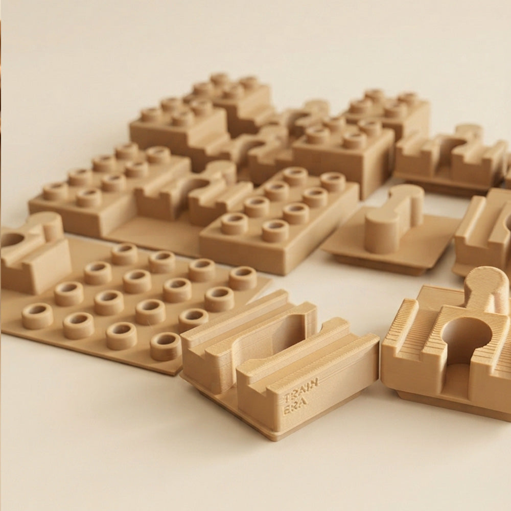 adaptor șine de lemn compatibili Lego Duplo print 3D TrainEra