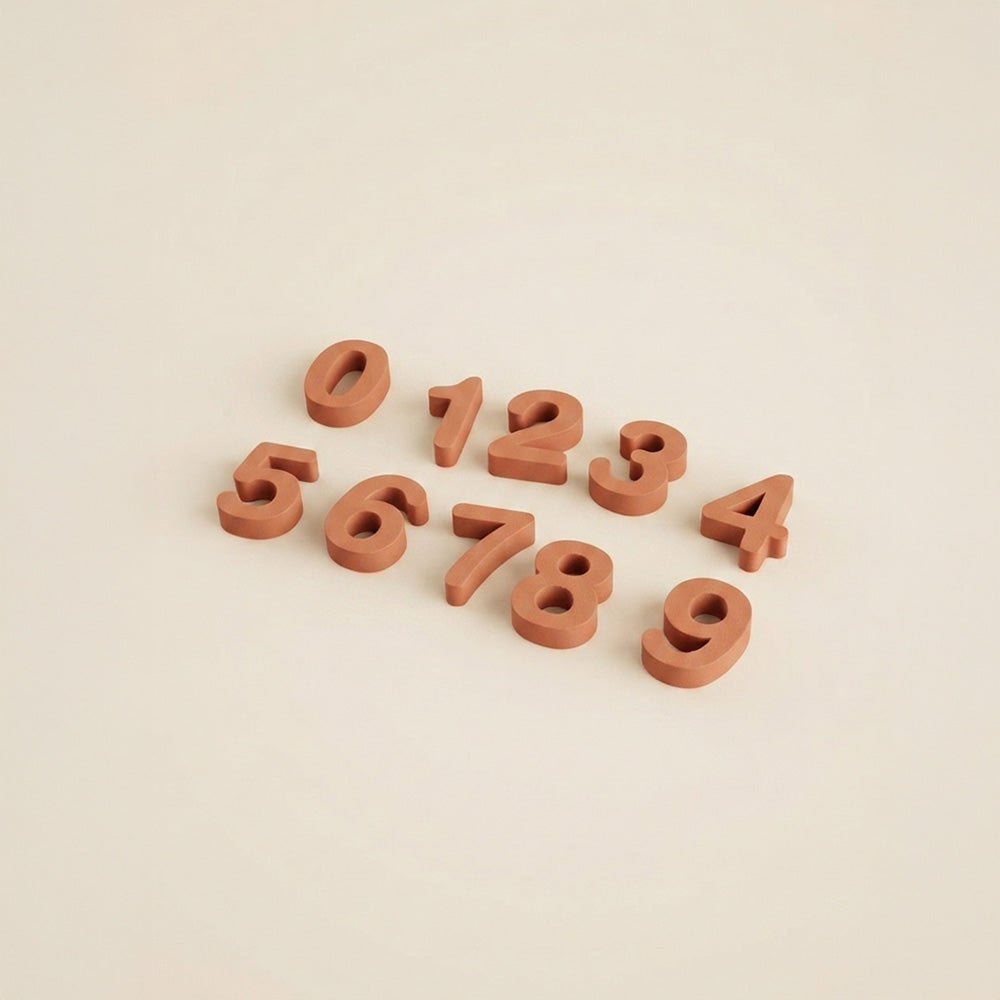 set cifre, rosu 2 cm, prima numaratoare