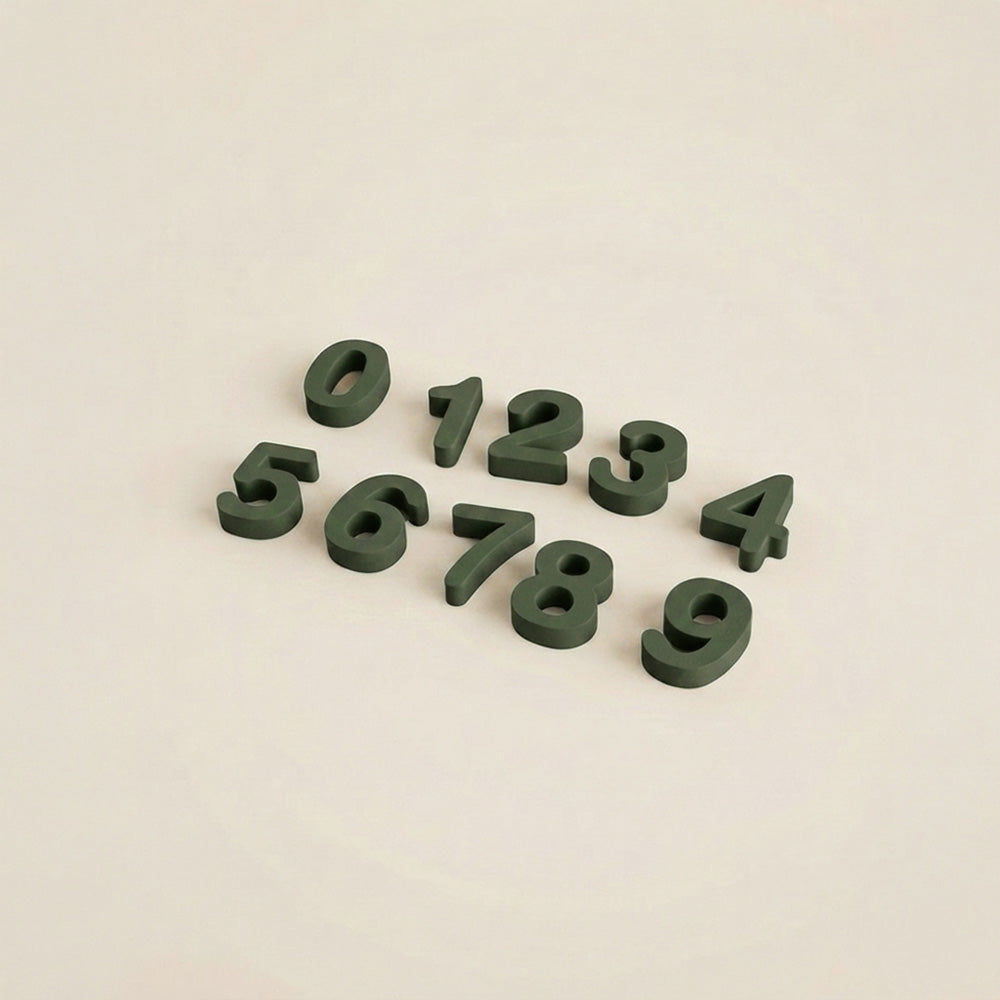 set cifre, verde 2 cm, primele adunari