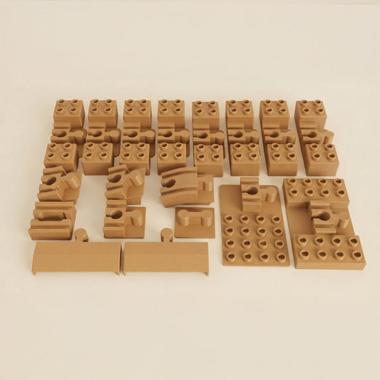 Conectori șine de lemn compatibili Lego Duplo imprimați 3D TrainEra