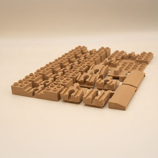 Conectori șine de lemn compatibili Lego Duplo imprimați 3D TrainEra