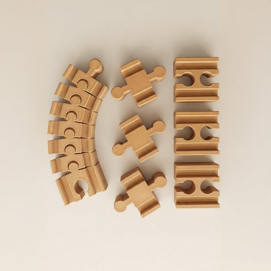 set mix sine cuple si sine flexibile compatibile cu șine de lemn print 3D TrainEra