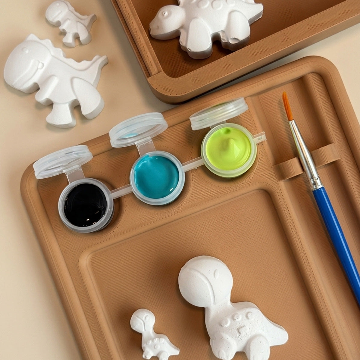 Cutia TrainEra Set pictură figurine ipsos | Dinozauri