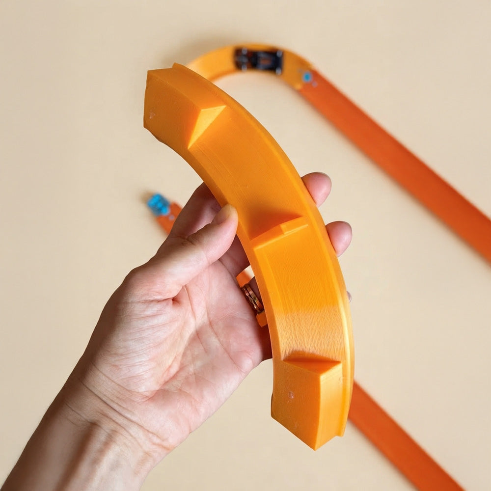 Set 2 Sine Curbe 90° pentru Pistă Mașinuțe | Compatibil Hot Wheels